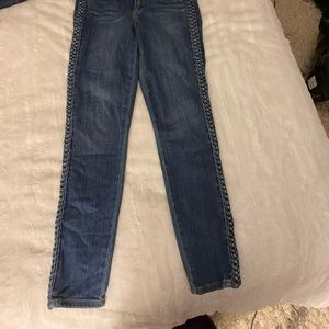 Womens joes jeans size 24 with braided side. Never worn